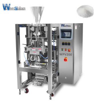 Hochgeschwindigkeits-Verknüpfungsbeutel-Beutel-automatische vertikale Verpackungsmaschine für Mehlpulver-Weißzucker-Granulat mit Rollfilm